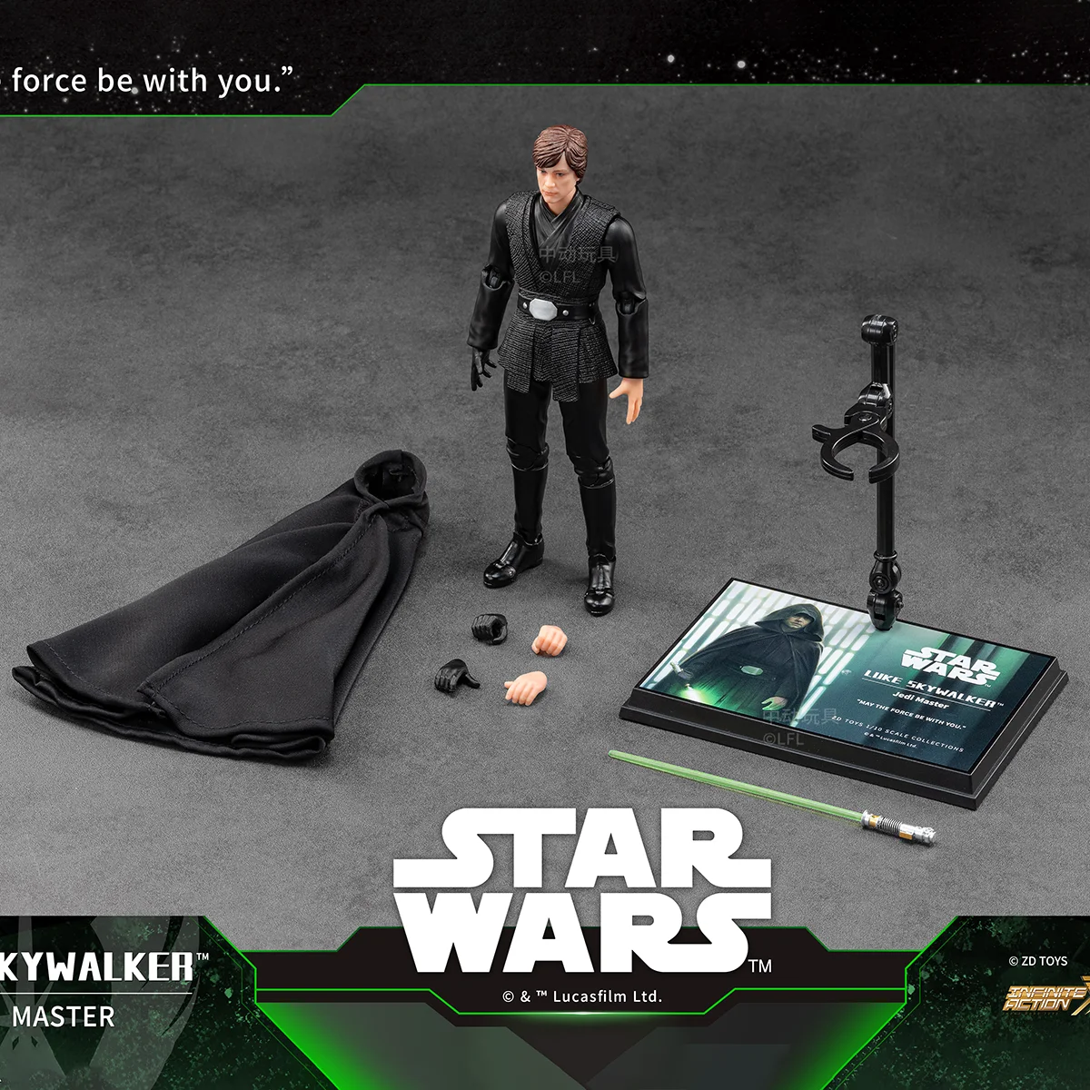 Nuevas figuras de acción de ZD Toys 1/10 de Star Wars: The Mandalorian, Grogu, Luke Skywalker, Darth Vader, Stormtrooper, modelo de anime, juguete articulado.