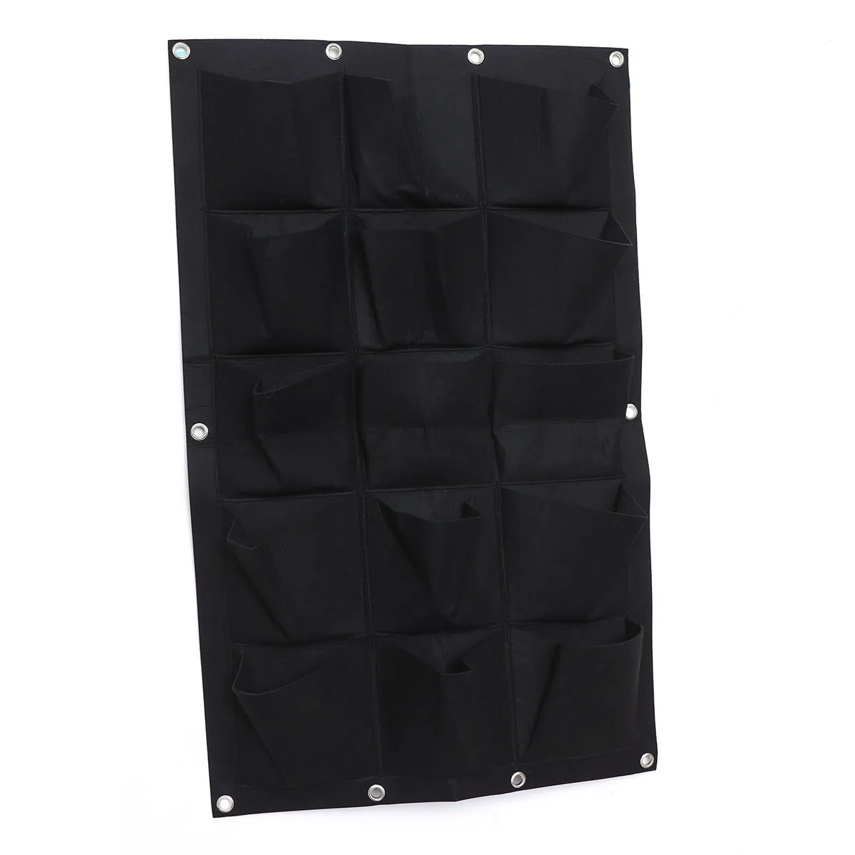Wall Mount Vertical Hanging Felt Plant Grow Bag for Outdoor Kitchen Herbs Flower Display Garden Decoration 15 Pockets Airy Root