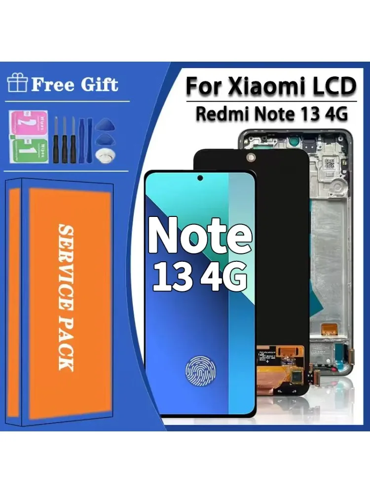 6.67'' dla Xiaomi Redmi Note 13 4G 23129RAA4G 23124RA7EO Wyświetlacz LCD z ekranem dotykowym dla Redmi Note 13 4G z ramką — zdjęcie produktu 7