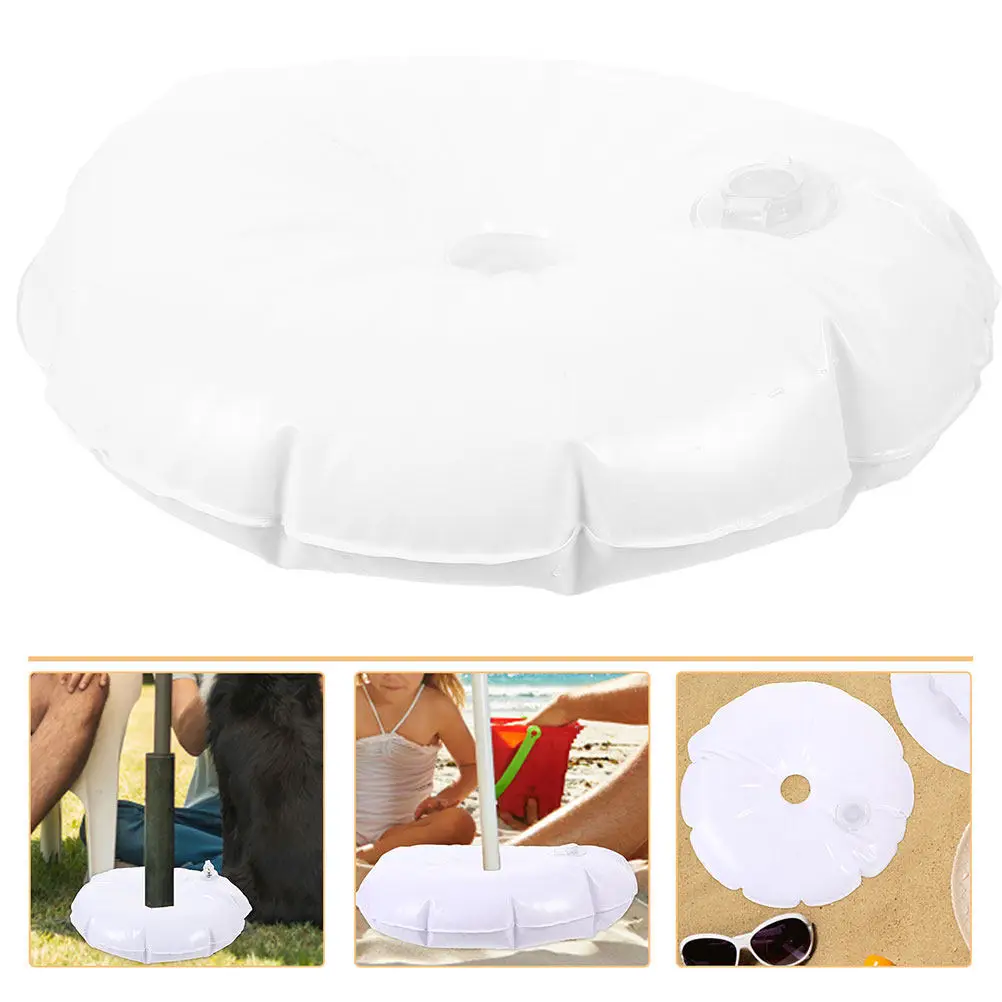 

2pcs Sun Umbrella Base Weight Bag Water-Filled Windproof Beach Stand Base For Sand Outdoor Canopy Tent Weights Pvc Durable