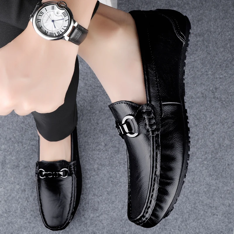 

Дизайнерская брендовая мужская повседневная обувь из натуральной кожи, деловая обувь в деловом стиле, универсальные мужские лоферы на плоской подошве для интервью и поездок на работу