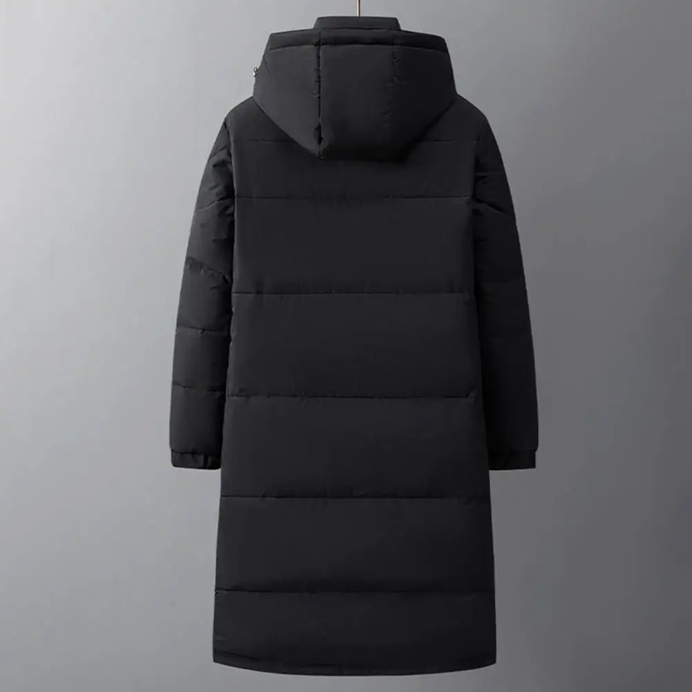 High-Density-Futter jacke warme Baumwoll jacke mit Kapuze für Männer Frauen Langarm-Daunen jacke mit mittellangem Kordel zug für den Winter