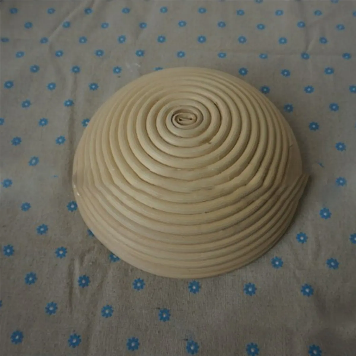 Juego de 3 cestas redondas para fermentación de pan A06K - Kit de panadería de caña natural sin blanquear con forro de tela