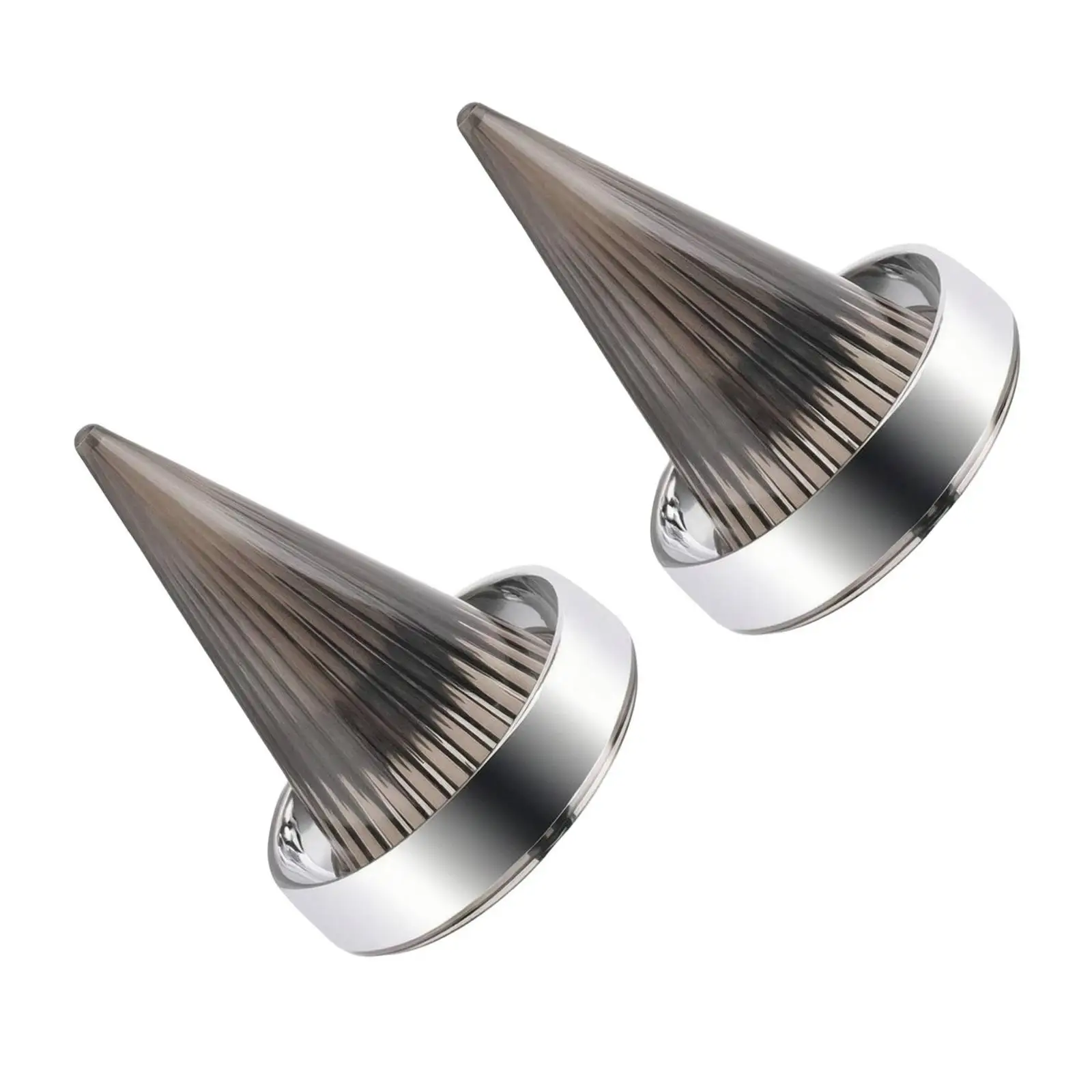 Tinted Turn Signal Lens Cover for Bagger Motorcycle Signal Ring Replacement for 3-1/4 Inch Fluted Conical Indicator Guard