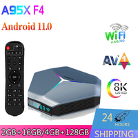 A95XF4 Smart Android RGB Light TV Box Amlogic S905X4 Android11.0 2.4G&5G Dual WiFi BT4.1 Ethernet 100M Media Player 8K A95X F4