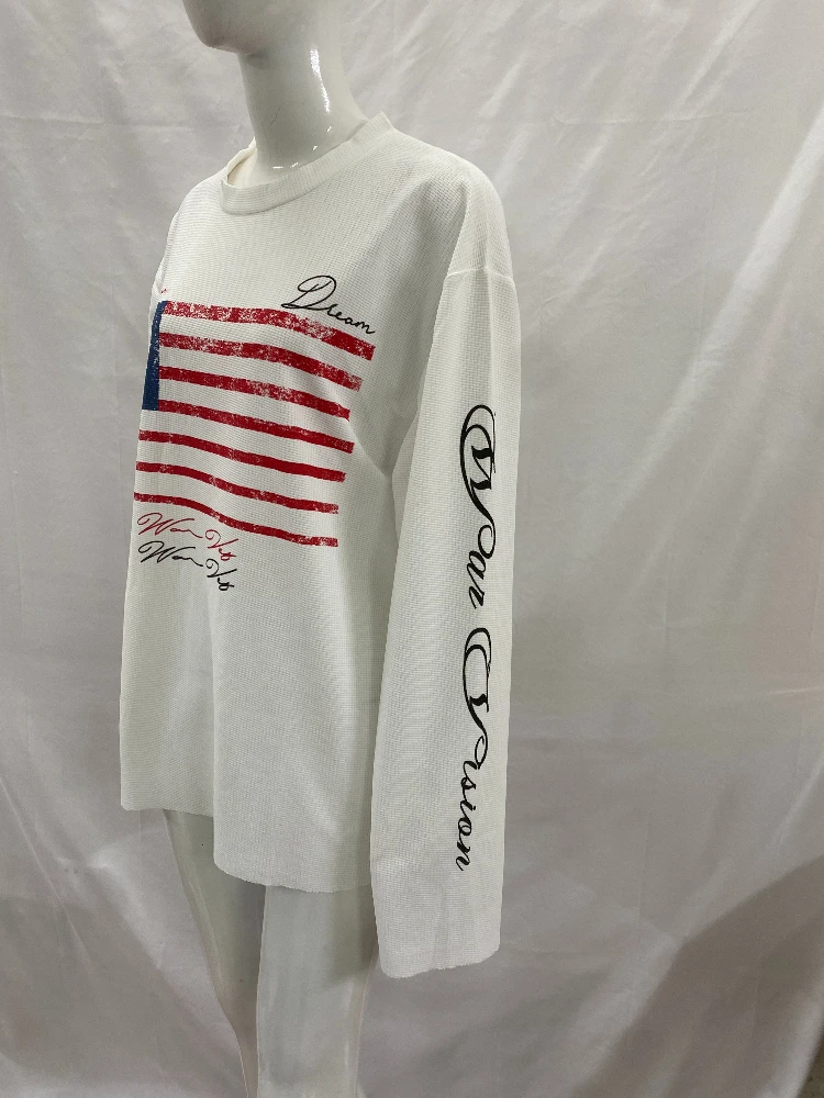 Nouveau sweat à capuche rue col rond à manches longues personnalisé lâche T-shirt lettre imprimé lâche et polyvalent brodé vêtements