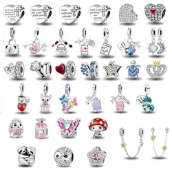 925 Sterling Silver Sun Moon Rose Bear Perfume Charms Beads Fit Diy Bracelet Necklace Making Gift Of High Quality Fine Jewelry