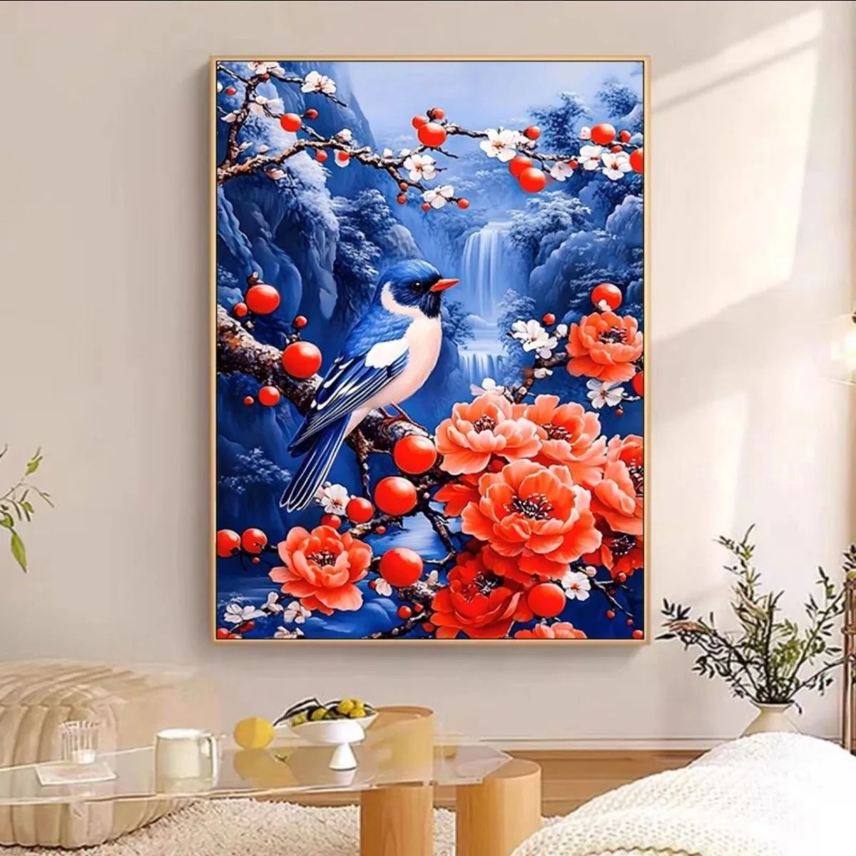 

9ct 60x80 см вышивка птиц DIY наборы с принтом в китайском стиле вышивка крестиком набор для рукоделия домашний декор ремесла