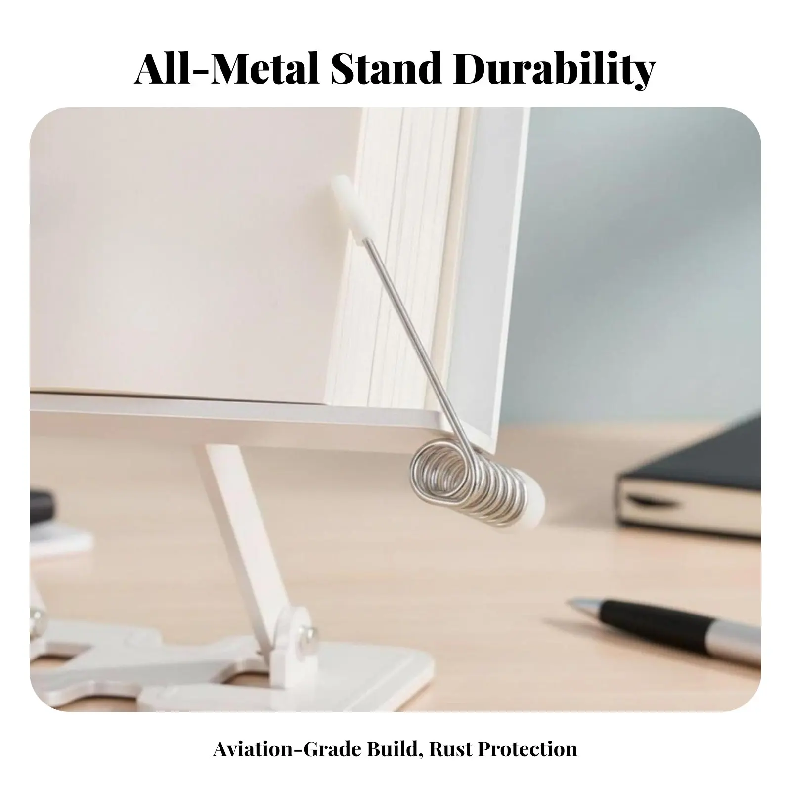 

Adjustable Bookrest Multi-Functional Book Stand Foldable Handshands-off for Musicians, Professionals, Bedroom, Office