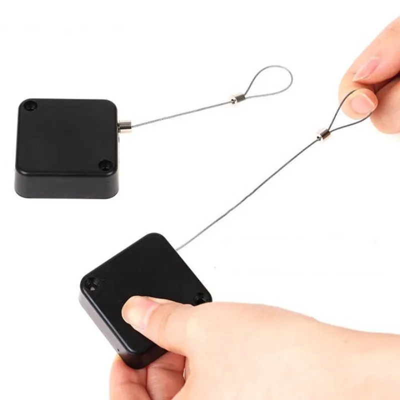 携帯電話やジュエリーの盗難防止ディスプレイ用の停止可能な盗難防止格納式ケーブルボックス 10 個