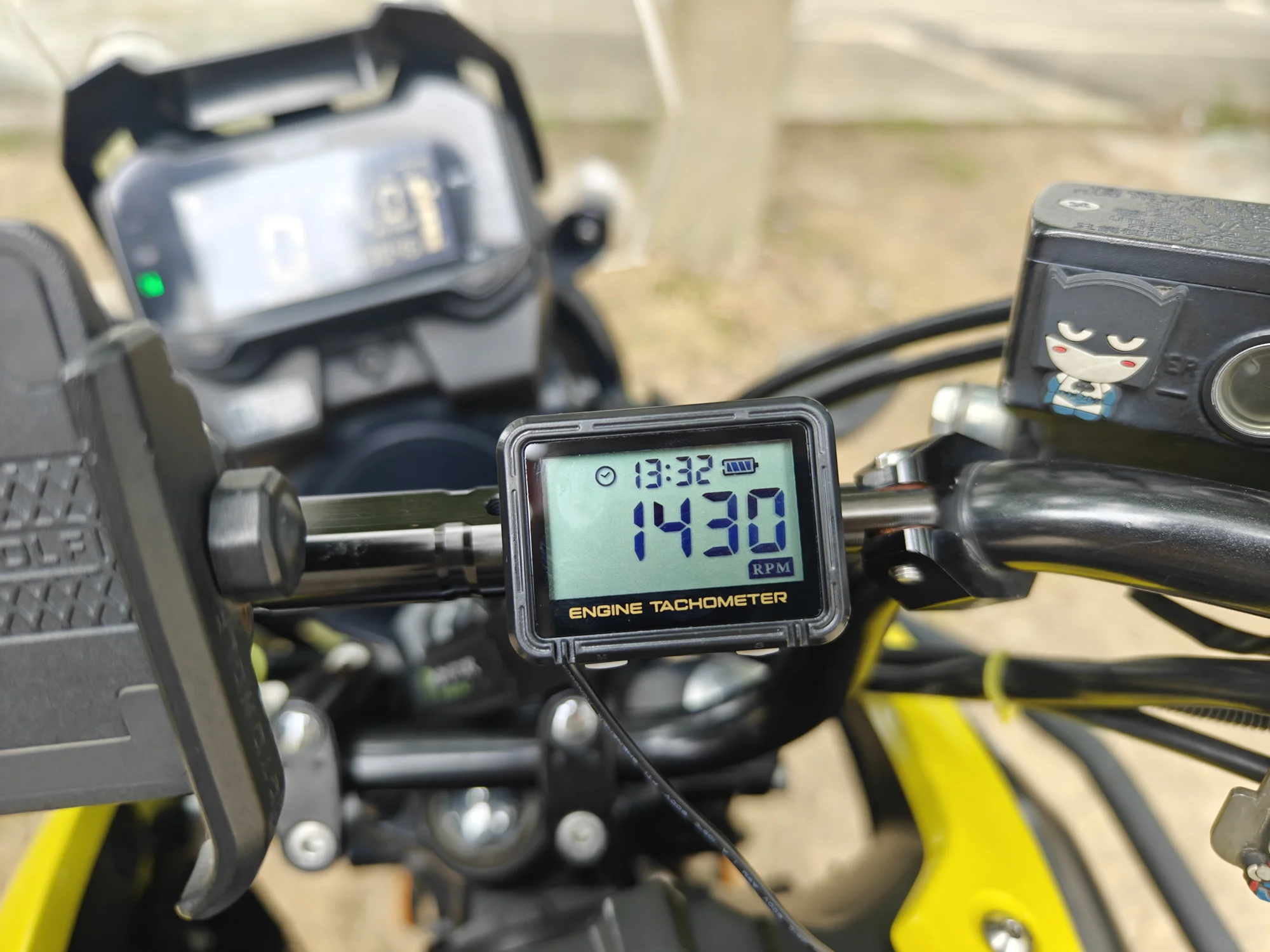 Wasserdicht Digital Großen Bildschirm Motor Tachometer Motorrad Multifunktions Tach Stundenzähler RPM SVC Uhr Für Boot Moto Mit Clip – Detail 1