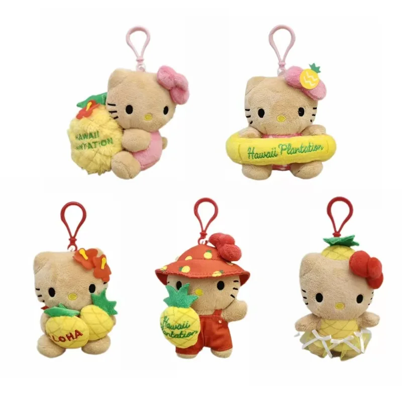 11 センチメートルハワイ旅行シリーズハローキティぬいぐるみぬいぐるみ小さなペンダントキーホルダーバックパック吊り下げクリスマス誕生日ギフト