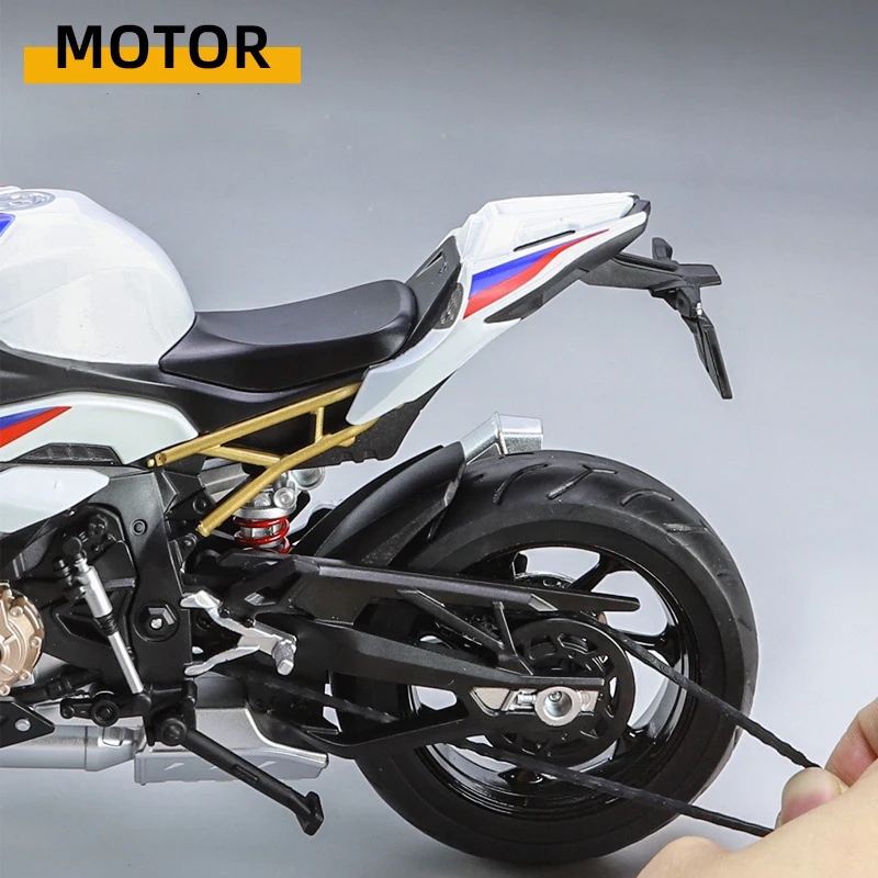 1:9 BMW S1000RR Large Size Alloy Die Cast Motorcycle Model Toy Vehicle Collection Carrying Lighting Off Road Autocycle Toys Car