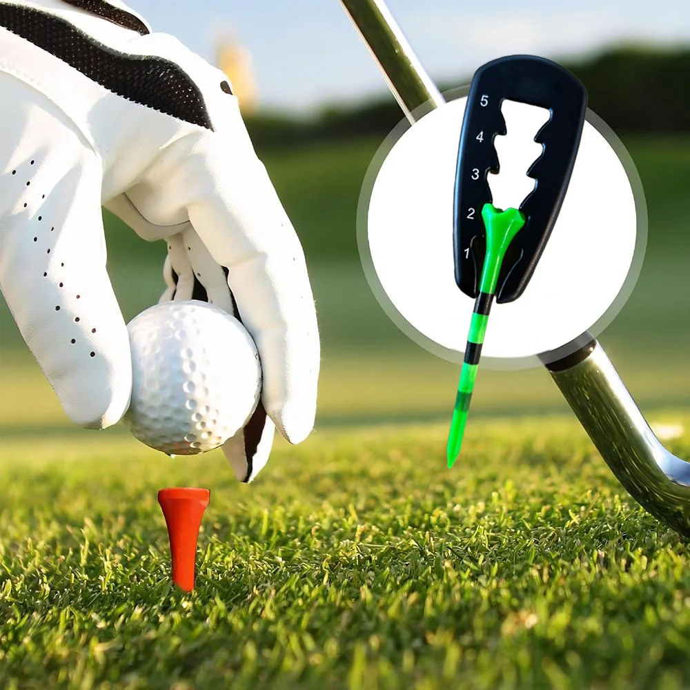 

4pcs Adjustable Golf Tee Height Tool Precision Tee Height Setter for Consistent Swings Durable Easy-to-Use Golf Training Aid