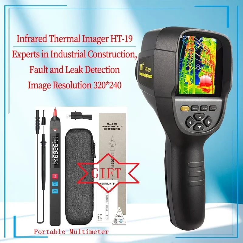 Professional Edition Handheld HT-19 Infrared Thermal Imager 320*240 HD Detector 0.07 High Sensitivity