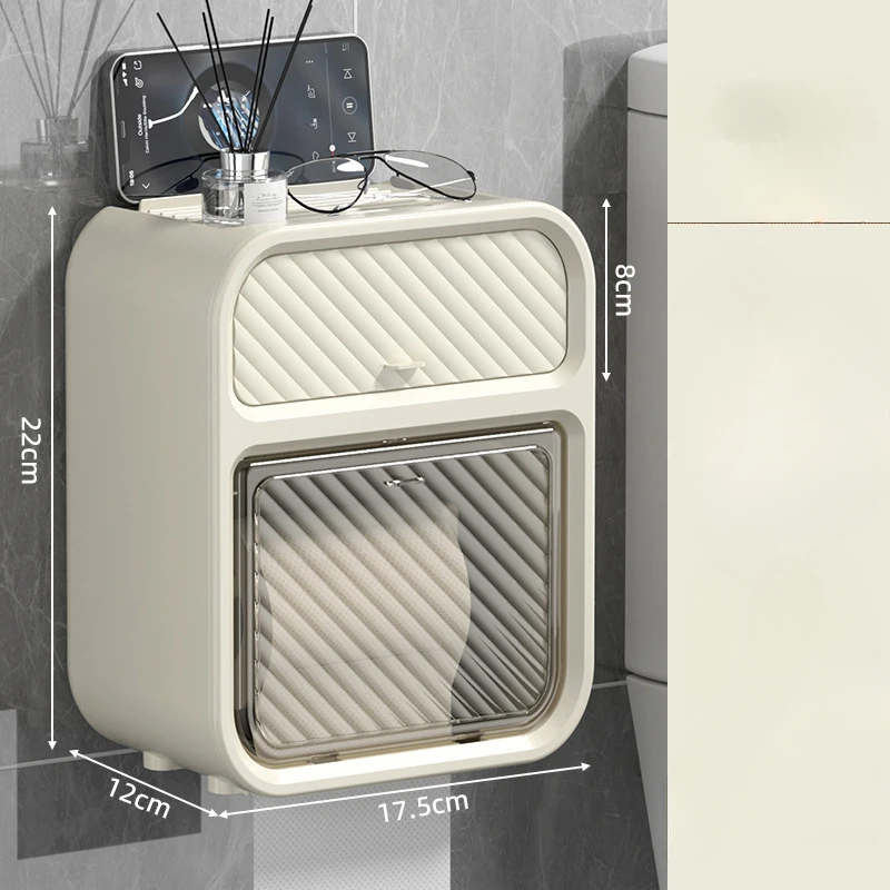 

Toilet Tissue Box Toilet Tissue Box Wall Hanging Paper Drawer Household Toilet Tissue Holder Roll Paper Box Tissue Storage Box