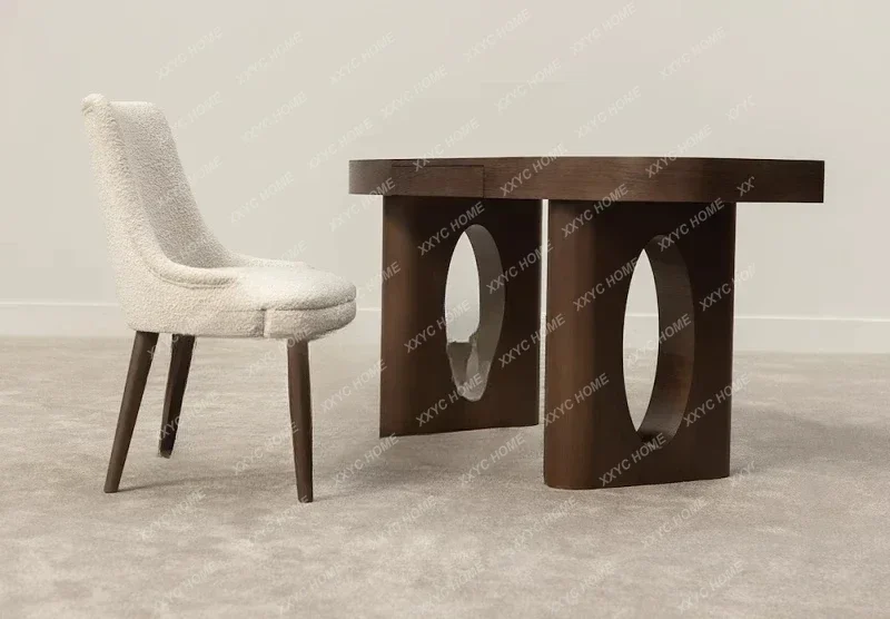 M02Medieval solid wood home writing desk retro desk modeling computer desk