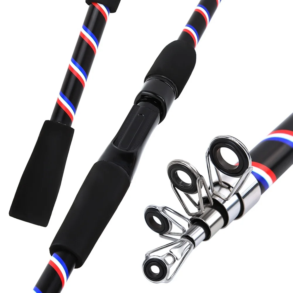 Telescopic Fishing Rod for Casting Reel For COMBO Featuring Non-Slip EVA Grip and Tangle-Resistant Guide Rings for River Angling