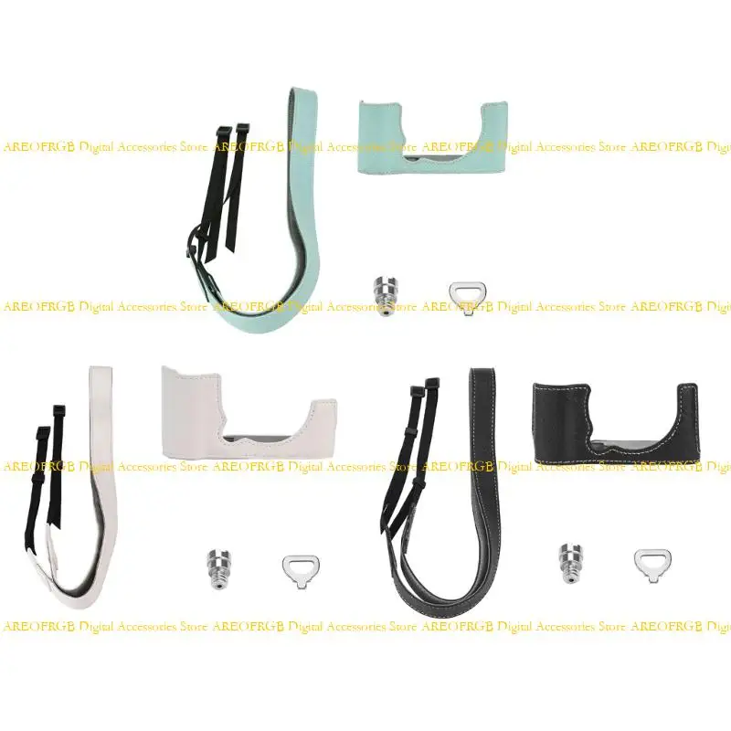 

E21E Leather Half Camera Protections Case and Wrist Straps for XM5