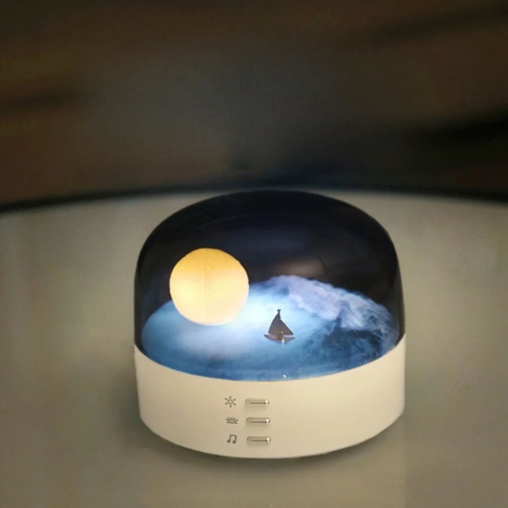 Bluetooth Speaker Night Light Multifunctional Warm/Cold Light Bedside Dimmable Simple Gift Sleep Companion Lamp