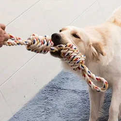 40cm Pet Indestructible Toy For Medium Large Dogs Tough Nature Cotton Rope Puppy Toy Dog Antistress Fidget Toy Dog Toothbrush