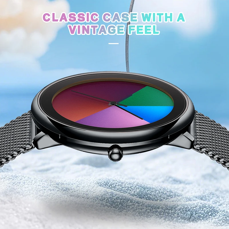 ساعة LIGE الأصلية بسوار للنساء، أنيقة للغاية، شبكية رفيعة للغاية مقاومة للماء، كوارتز، ساعات رسمية فاخرة للسيدات #3