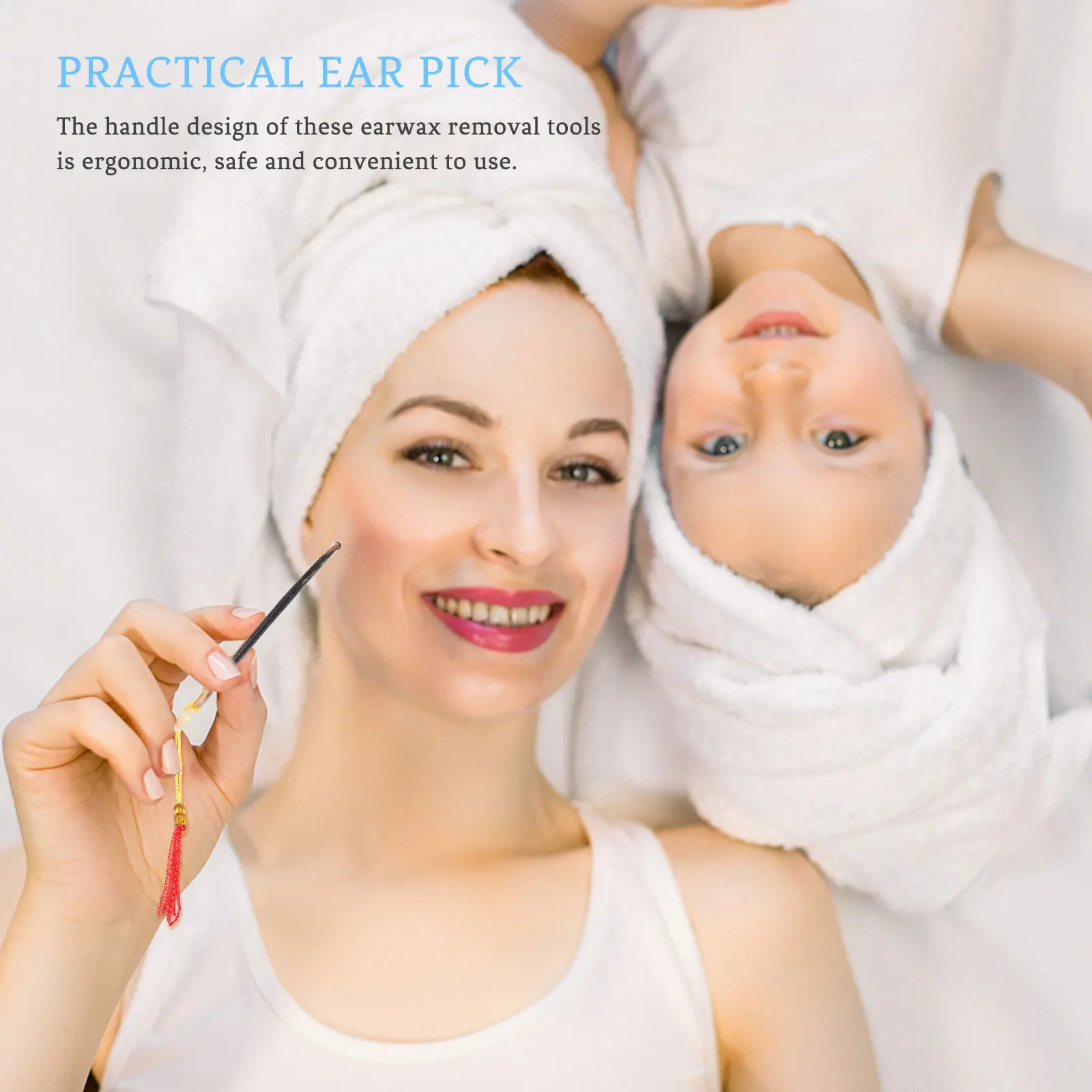 

5pcs Ox Horn Ear Picks 10cm Long Durable Practical Random Colors Ear Cleaner Kit Wax Removal Tool Personal Health Care