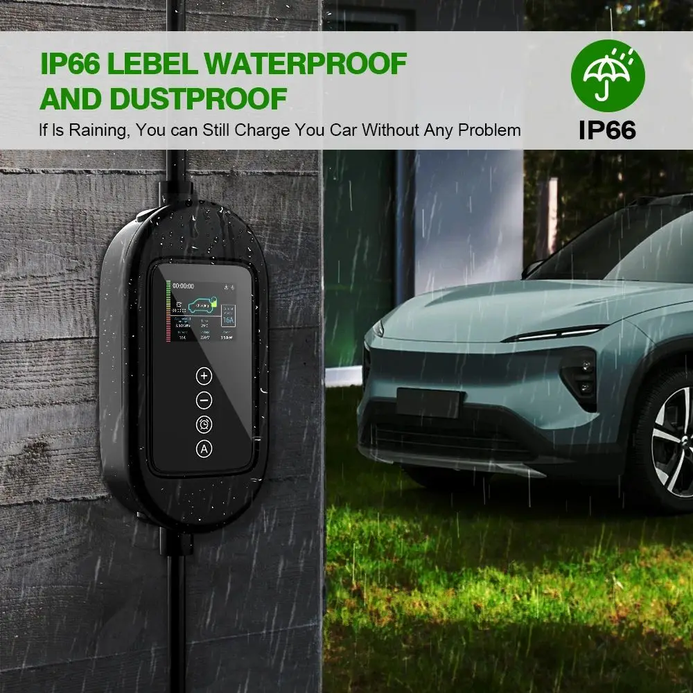 16A 11KW المحمولة شاحن سيارة EV 3 المرحلة Type2 CEE موصل قابس 5 متر كابل شحن مركبة كهربية شاحن بطارية السيارة