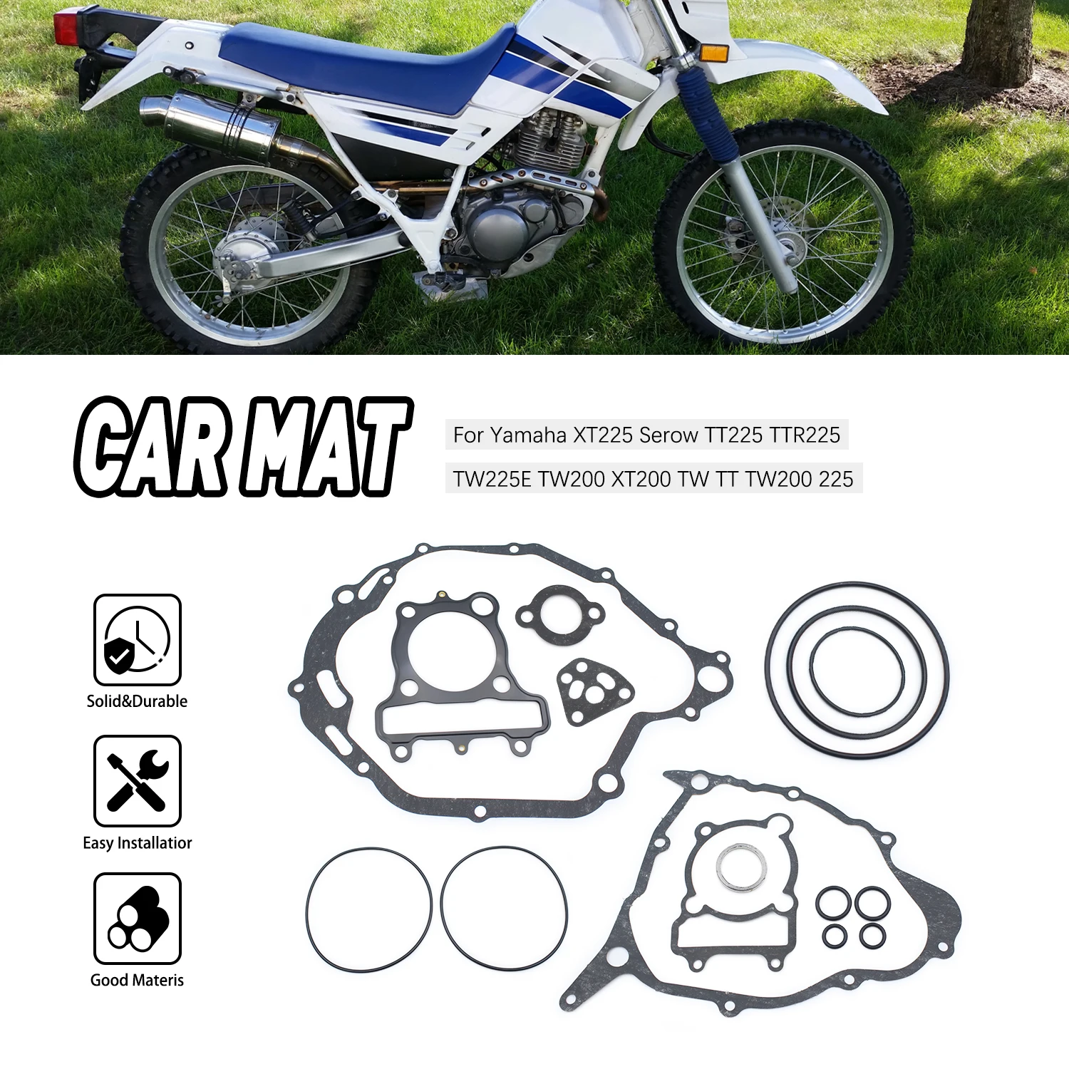 

For Yamaha Xt225 Serow Tt225 Ttr225 Tw225E Tw200 Xt200 Xt Tt Ttr Tw 225 200 Motor Complete Cylinder Head Overhaul Gasket Mat Set