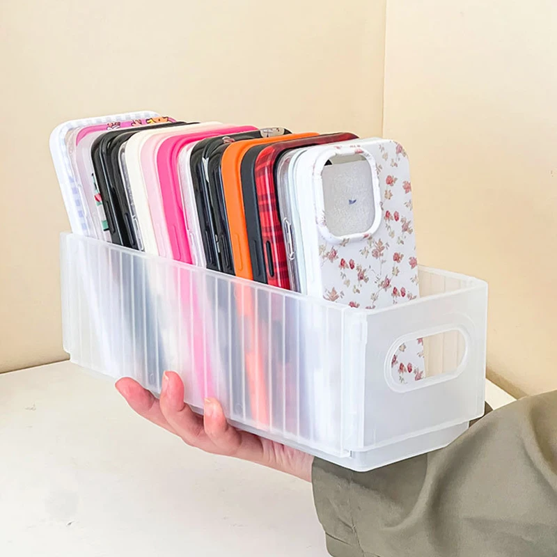 Desktop organizer cell phone cases and other miscellaneous multifunctional foldable student dormitory cosmetic organizer box