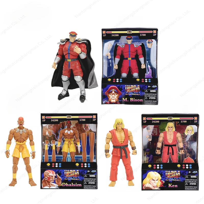 Jada Toys 1/12 Ultra Street Fighter II: The Final Challengers Ken M.Bison Dhalsim For Gift