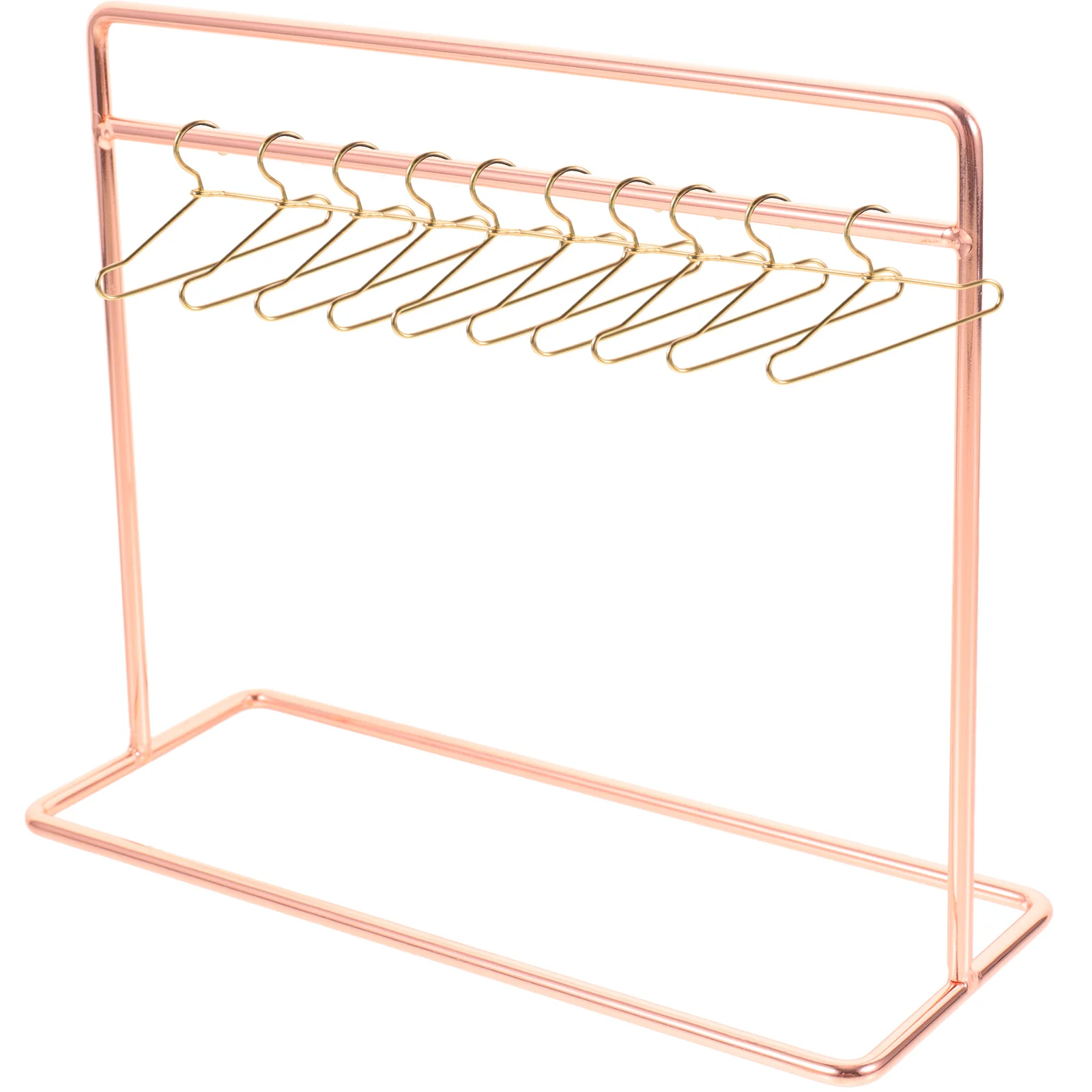 

1 Set Iron Mini Clothes Rack Drying Rod Clothes Storage Display Racks Garment Organizer Toy Dollhouse Furniture Accessories