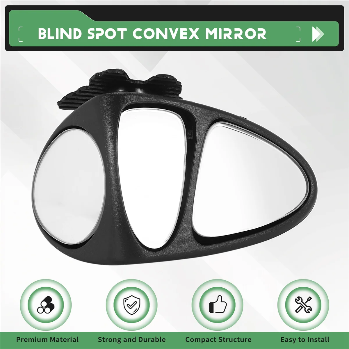 

Durable 3 in 1 360 Degree Rotation Three Sided Blind Spot Mirror Right