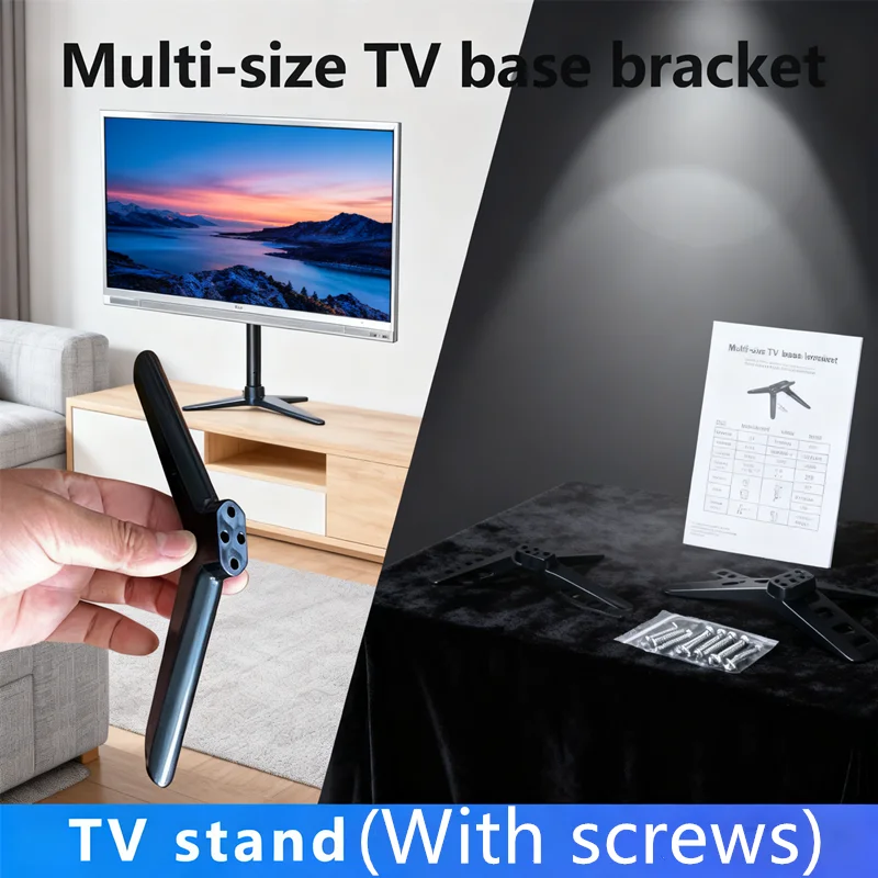 قاعدة حامل تلفزيون عالمي جديد لعام 2026 زوج واحد، أرجل قاعدة بلاستيكية مع أقدام تركيب، دعامة بديلة لسطح الطاولة للتلفزيونات #1