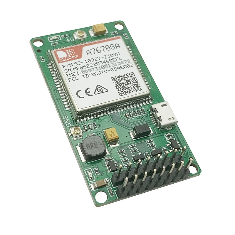 Scheda di sviluppo del modulo SIMCOM A7670SA LTE Cat1 con Slot per SIM Card TTL UART LTE-FDD B1/B3/B5/B7/B8/B20 GSM 900/1800MHz