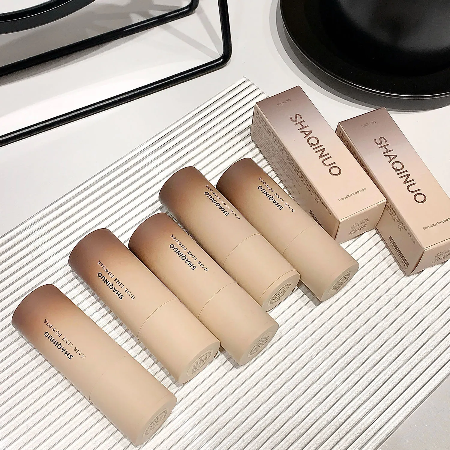 SHAQINUO Hairline Powder, Delicate Modification of Hairline, Filling and Hair Replacement Artifact, Waterproof and Sweat-proof