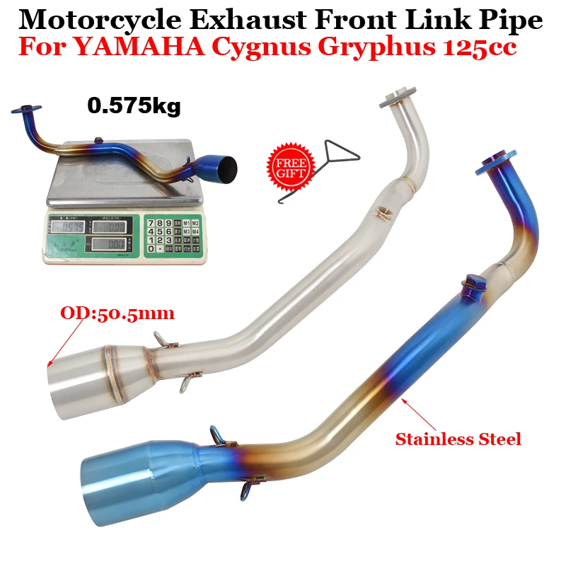 

Slip On For YAMAHA Cygnus Gryphus 125cc Motorcycle Exhaust System Modified Escape Moto Front Link Pipe Connecting 51mm Muffler