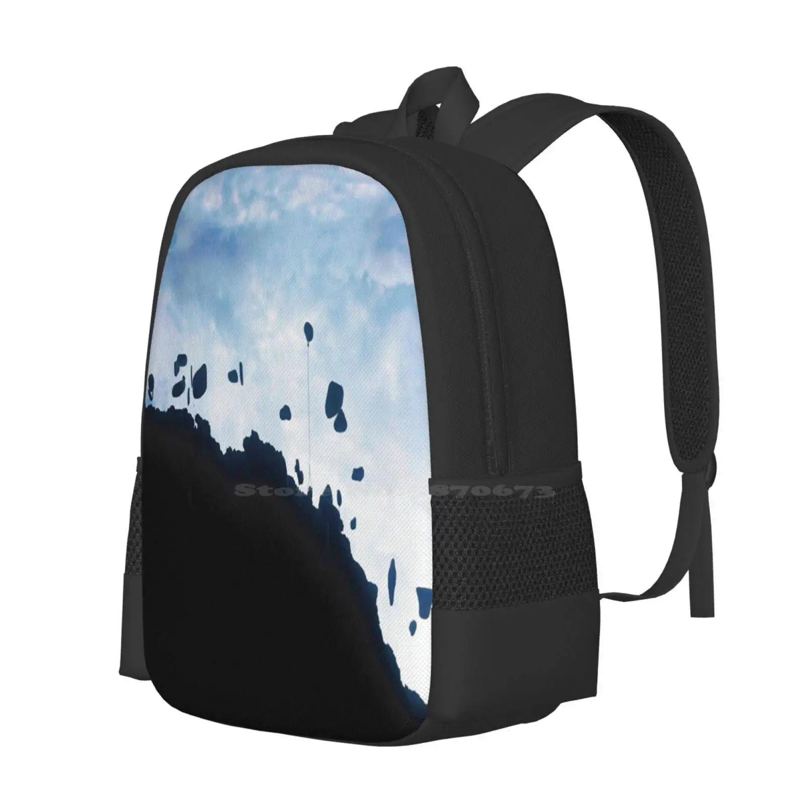 Flying Stones Hot Sale Schoolbag Backpack Fashion Bags Artistic Beach Cave Cliffs Ibiza Summer Magic Charming Places