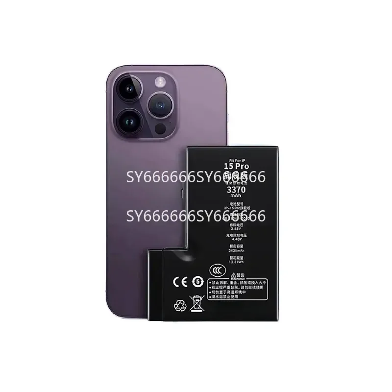 100% New 3370mAh High Density Enhanced Capacity For NOHON Replacement Battery Compatible With iPhone 15Pro + Free Tools