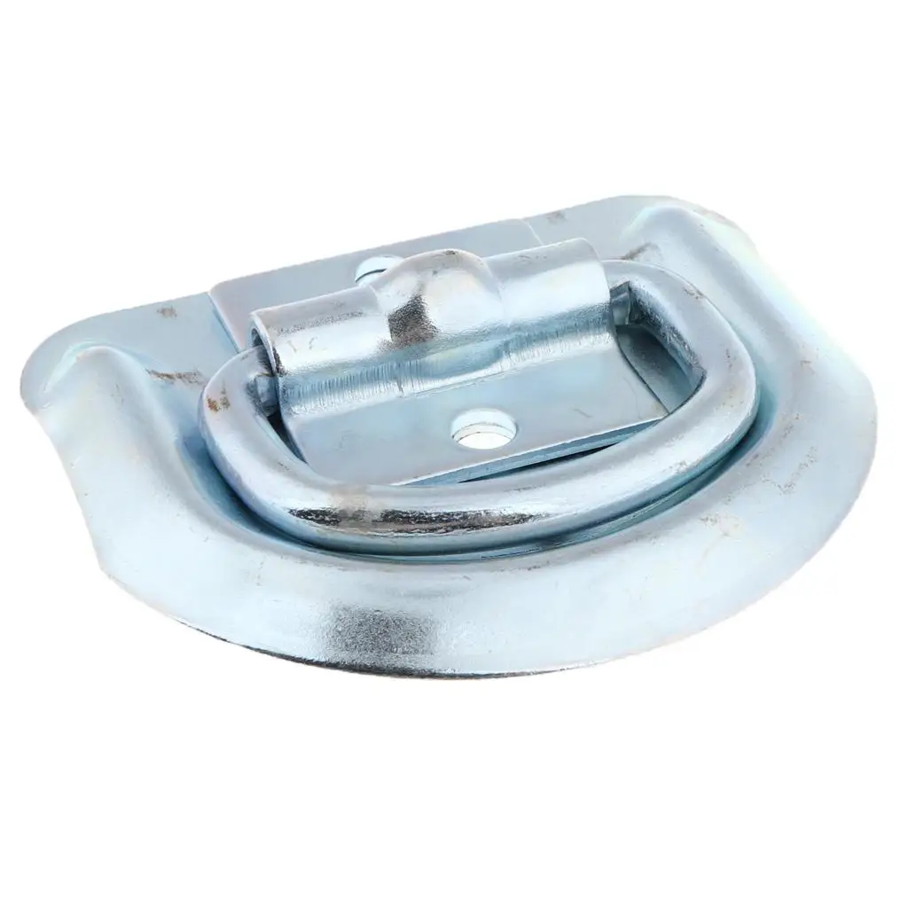 

Серебристые D-образные крепления-анкеры для тяжелых условий эксплуатации, металлические крюки для крепления грузов на ферме, в автомобиле, на квадроцикле, прицепе, в зоне загрузки