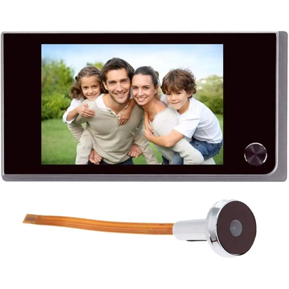 

120° Wide-Angle Digital Door Viewer with Color IR Camera, Powered by 4 AAA Batteries