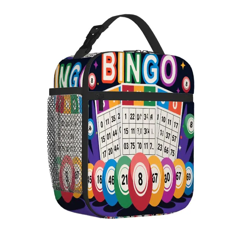 1pc Colorful Bingo Game with Cards and Numbered Balls Printed Thermal Insulated Bag, Non-Food Contact, Suitable for Home, Restau