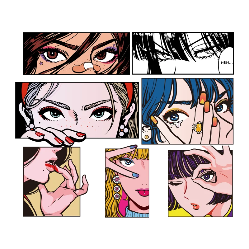 防水反射ステッカー,クリエイティブ,装飾,アクセサリー,クリエイティブ,レインボー,美容,jdm