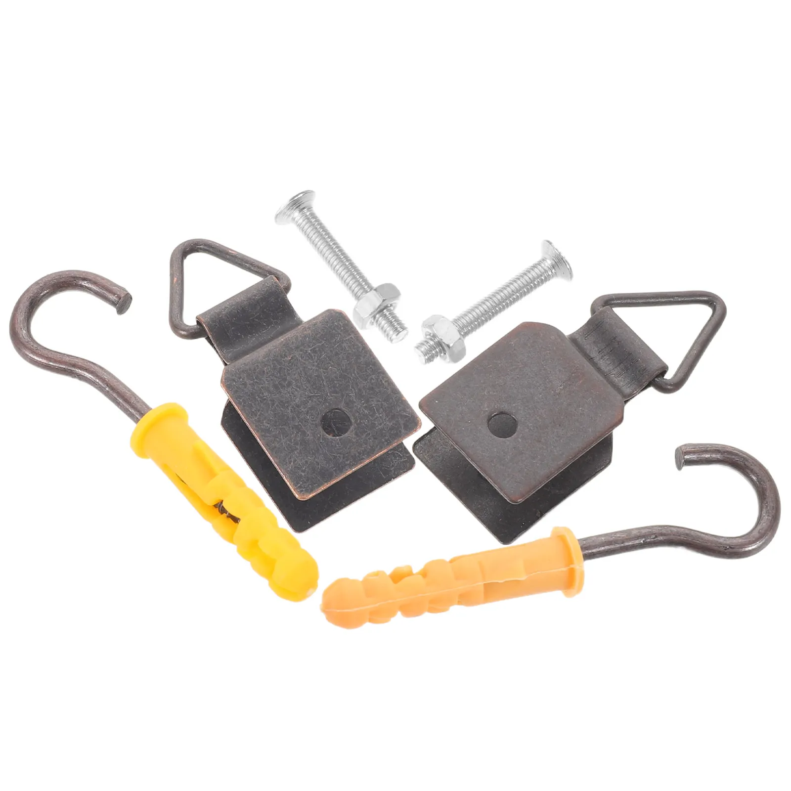 1Set Reed Curtain Mount Bracket Metal Roller Blind Lifting Kit Screw Wall Anchor Replacement Repair Bamboo Patio Shade Hardware