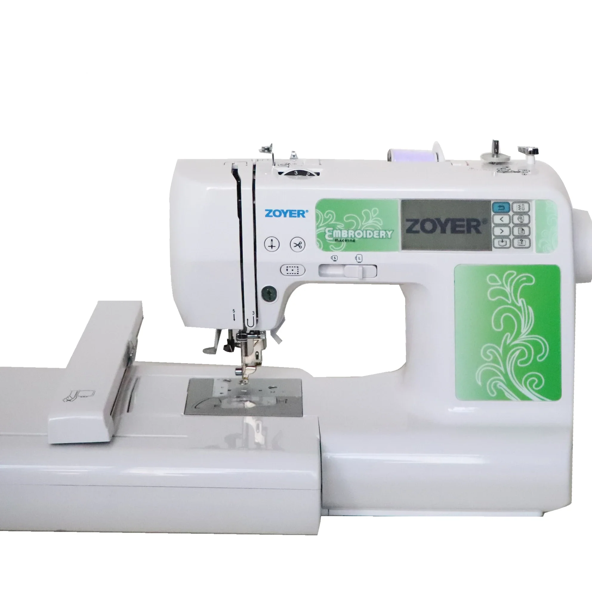 ZOYER 2021 easy operation computerized household embroidery sewing machine for housewife