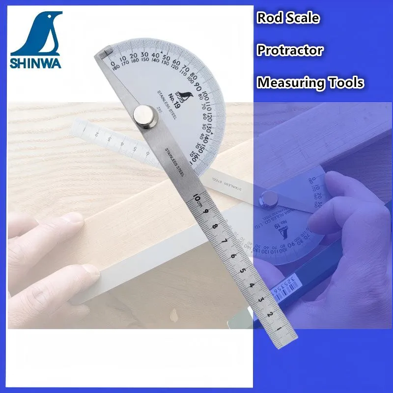 SHINWA Stainless Steel Angle Gauge JIS Standard High Precision Multi-purpose Wood Measuring Tool