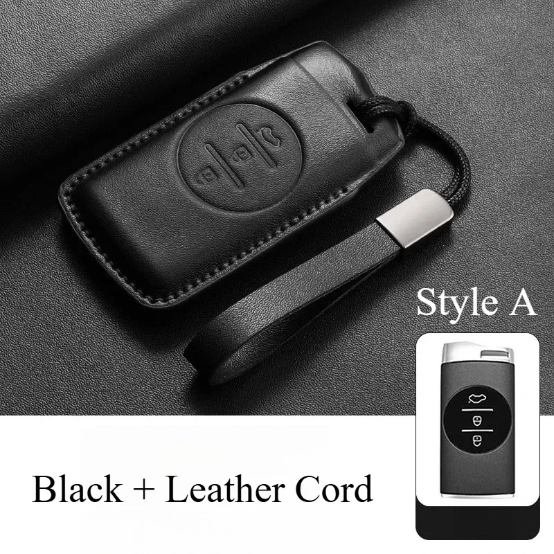 

Genuine Leather Key Case Buckle For Chery Tiggo 2/4/8/9/Arrizo 8/Jaecoo J7 Special Key Set Interior Accessories
