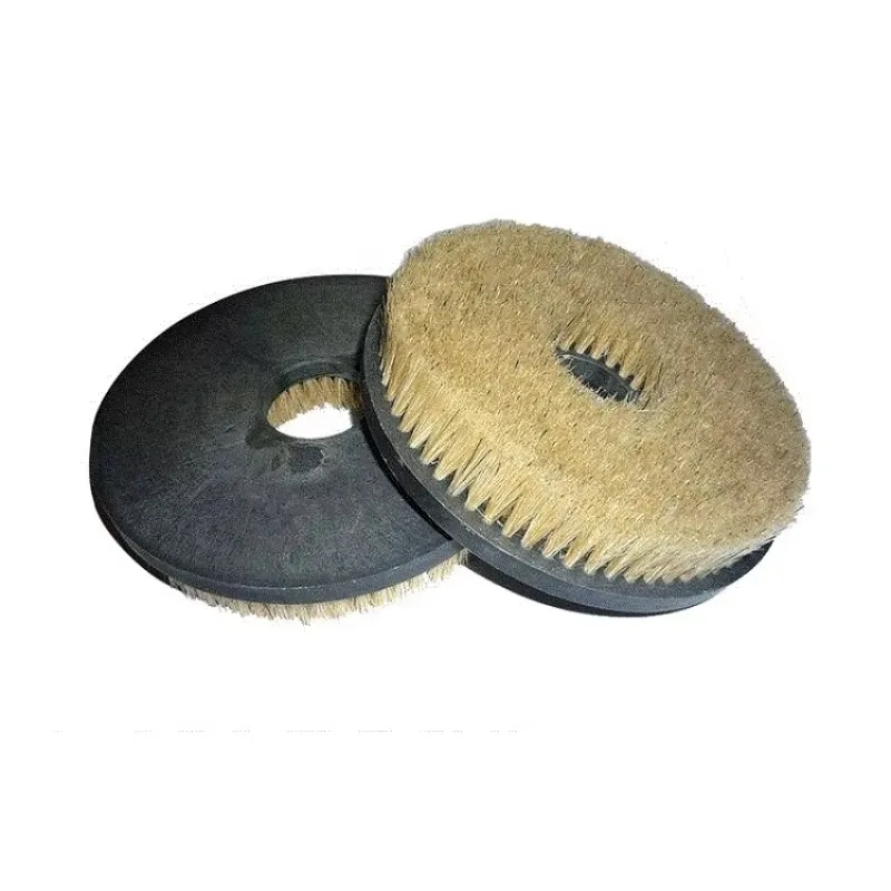 Round Brush Disc Natural Bristles Sisal Tampico Fiber Polished Cleaning