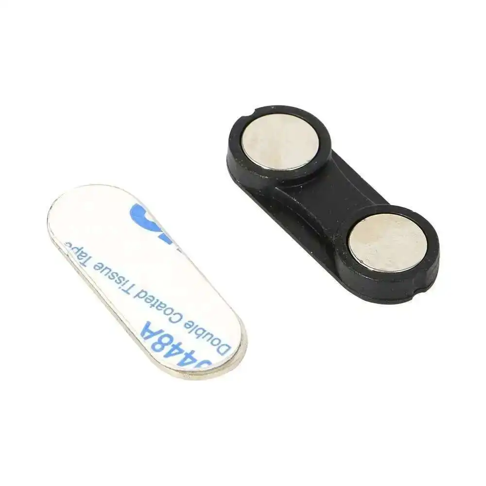 10pcs/lot 33*13mm Wholesale Black Strong Magnetic Name Badge Id Holder Plastic Fastener Security Magnet Back Name Tags