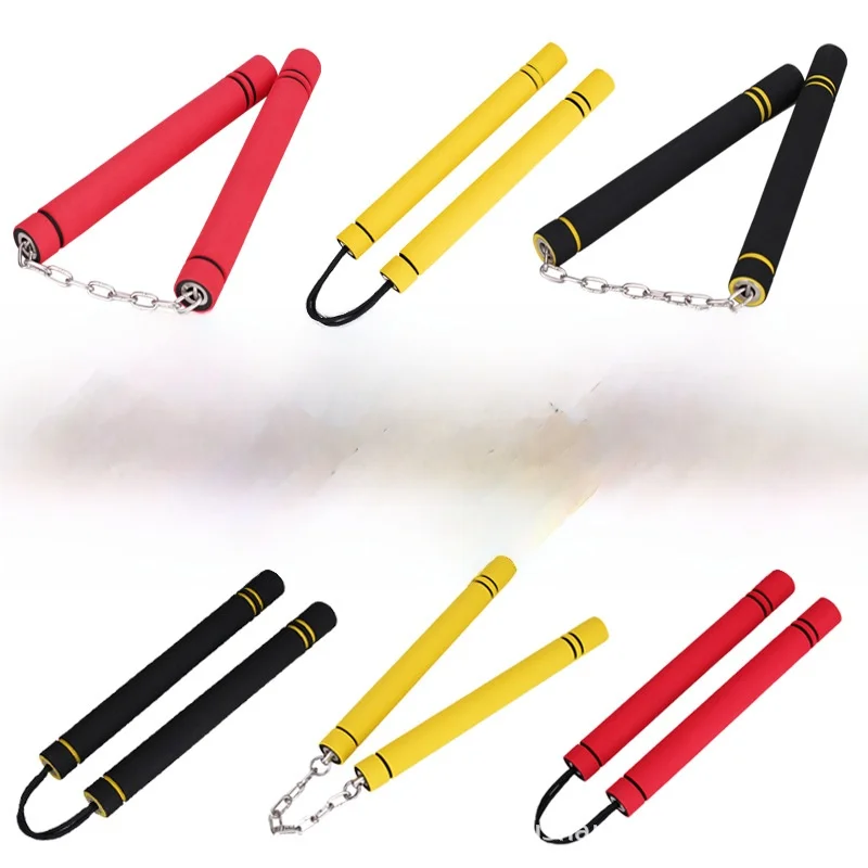 Stainless Steel Foam Nunchaku for Beginners And Adults Martial Arts Training Performance Teaching Double Staff Toys